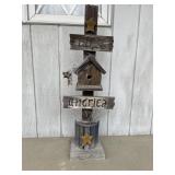 Americana bird house on stand