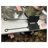 Vintage camping waffle iron
