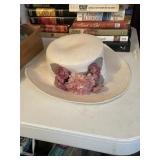 White decorated hat