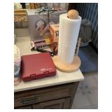 Hair supplies & paper towel holder