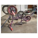 Small purple girls bike