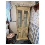 White provencial curio cabinet