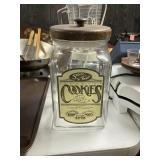 Large glass canister jar