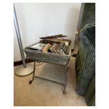 Wrought iron end table, all picture frames