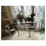 Wrought iron sofa table