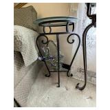 Wrought iron glass top table