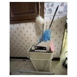 Undersink garbage can & towel rack