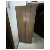 Pressed wood 2 door, 5 shelf cabinet