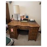 Maple desk & chair w/cushion