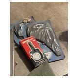 Mud flaps, lights, tent in bag & poles