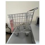 Small metal shopping cart