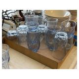 Large set of Corelle dishes w/glasses