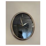 Wall clock, stacking bins, 3-shelf pressed wood -