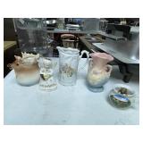 5 vintage pieces glassware