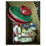 Box napkins, craft paints, step stool
