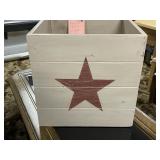 Painted crate w/red star