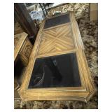 Coffee table w/glass inserts