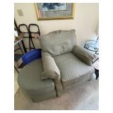 Side chair & ottoman