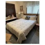 Full size bed w/bedding