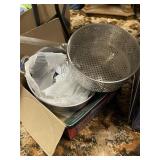 10 quart fish fryer pan w/basket