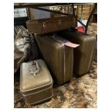 Set of 3 suitcases, garment bags & more