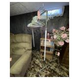 Rolling clothes rack & hangers