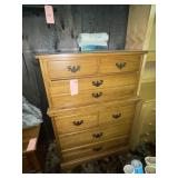 5 drawer oak chest of drawers
