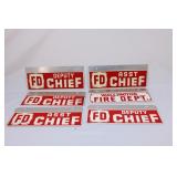 Lot of Metal Fire Chief - Fire Department Signs