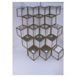 Metal, Mirror Cube Style Wall Hanging Decor