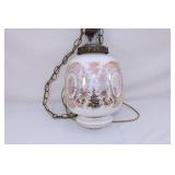 Milk Glass Iridescent Hanging Chandelier