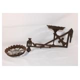 Cast Iron Double Oil Lamp Holder