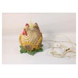 Chicken and Sunflower Small Table Lamp