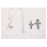 Pair James Avery Sterling Crosses, Maltese Cross