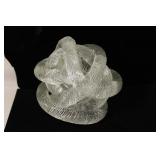 Clear Art Glass Infinity Rope Sculpture