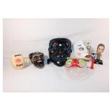 Masks, Skull Ashtray, PEZ, Naughty Mug