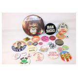 Variety Lot of Pinbacks-Nixon, Wrangler, Ietc.