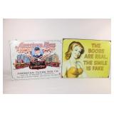 American Flyer and Boobs are Real Signs