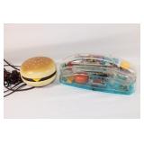 Pair of Vintage Phones Hamburger / See Through