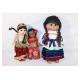 Trio of Vintage Dolls - Hawaii, etc.