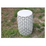 White Metal Decorative Stool