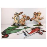 Lot of Vintage Sexton Metal Wall Decor Baseball,
