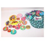 Lot of Pinback Buttons, Batman, Spiderman, etc.
