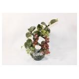 Vtg Glass and Stone Grape Tree