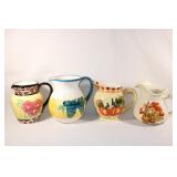 Lot of 4 Pitchers - Portugal, Floral, etc.