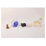Lot of Figurines - Quartz, Glass - Fish, Elephant