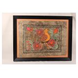 Amate Bark Painting- VTG - Black Light Painting