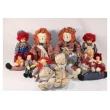 Lot of Raggedy Ann and Andy Lot of Dolls