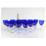 16 Crate and Barrel Blue Bowl Goblets
