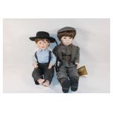 Pair of Boy dolls - 1 - Franklin Heirloom, Amish