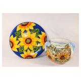 Sunflower Wall Plate - Sunflower Large Vase